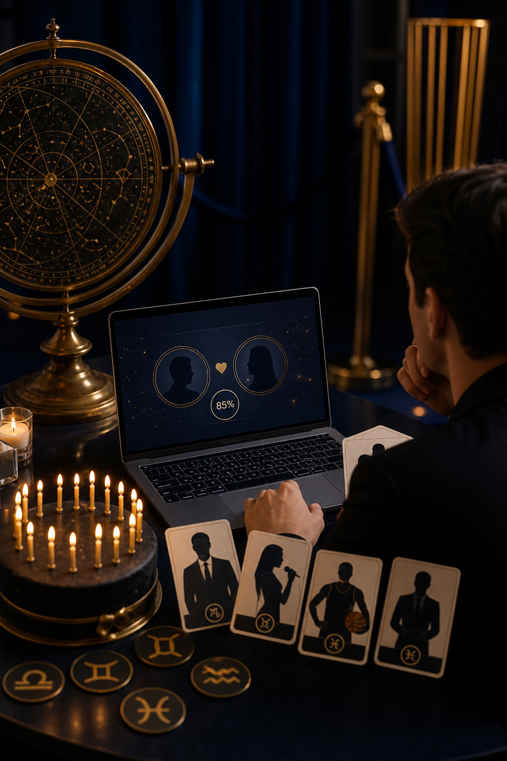 Celebrity Zodiac Signs lookup and birthday card preview