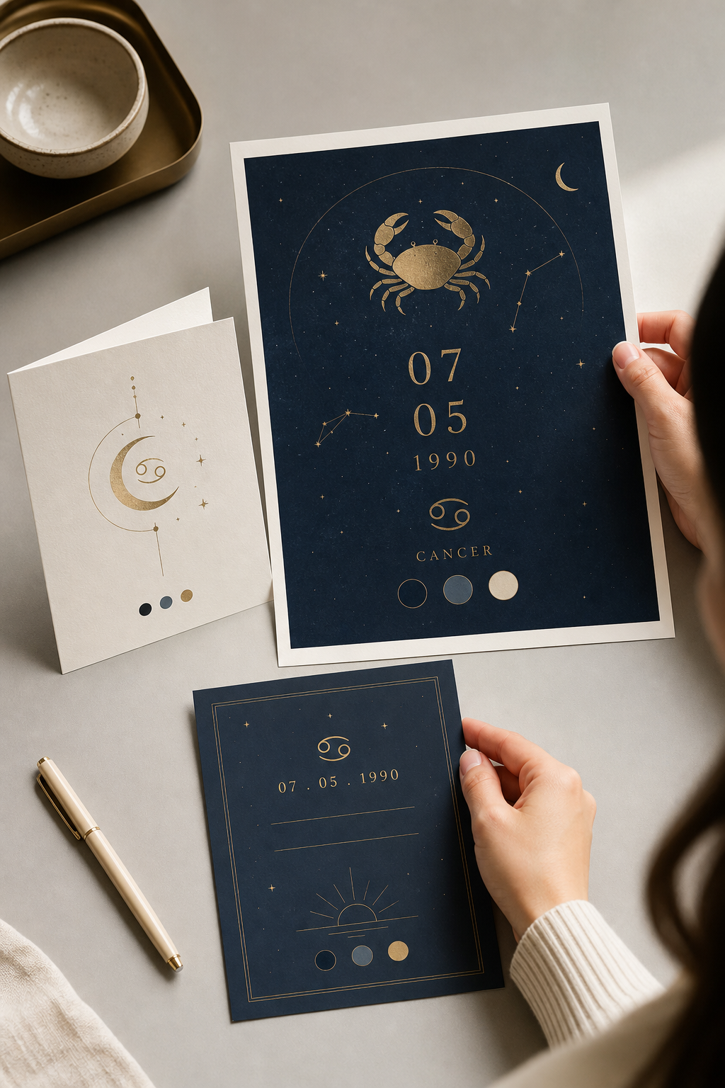 Designers starting a birthday card or poster concept