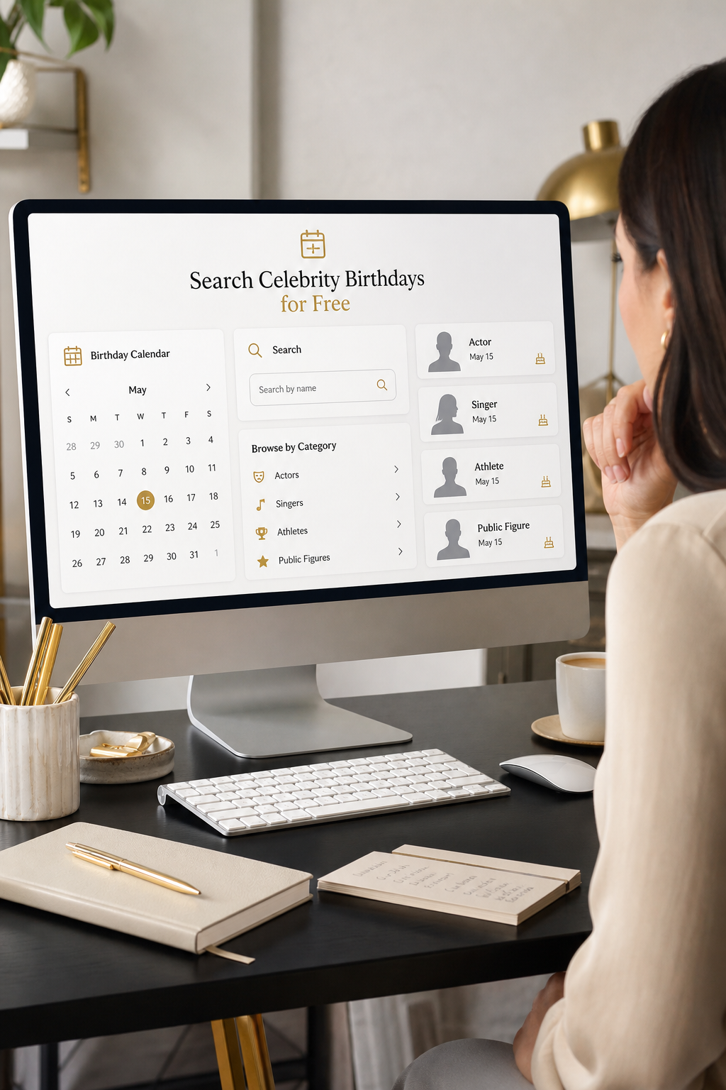 Celebrity birthday search form preview