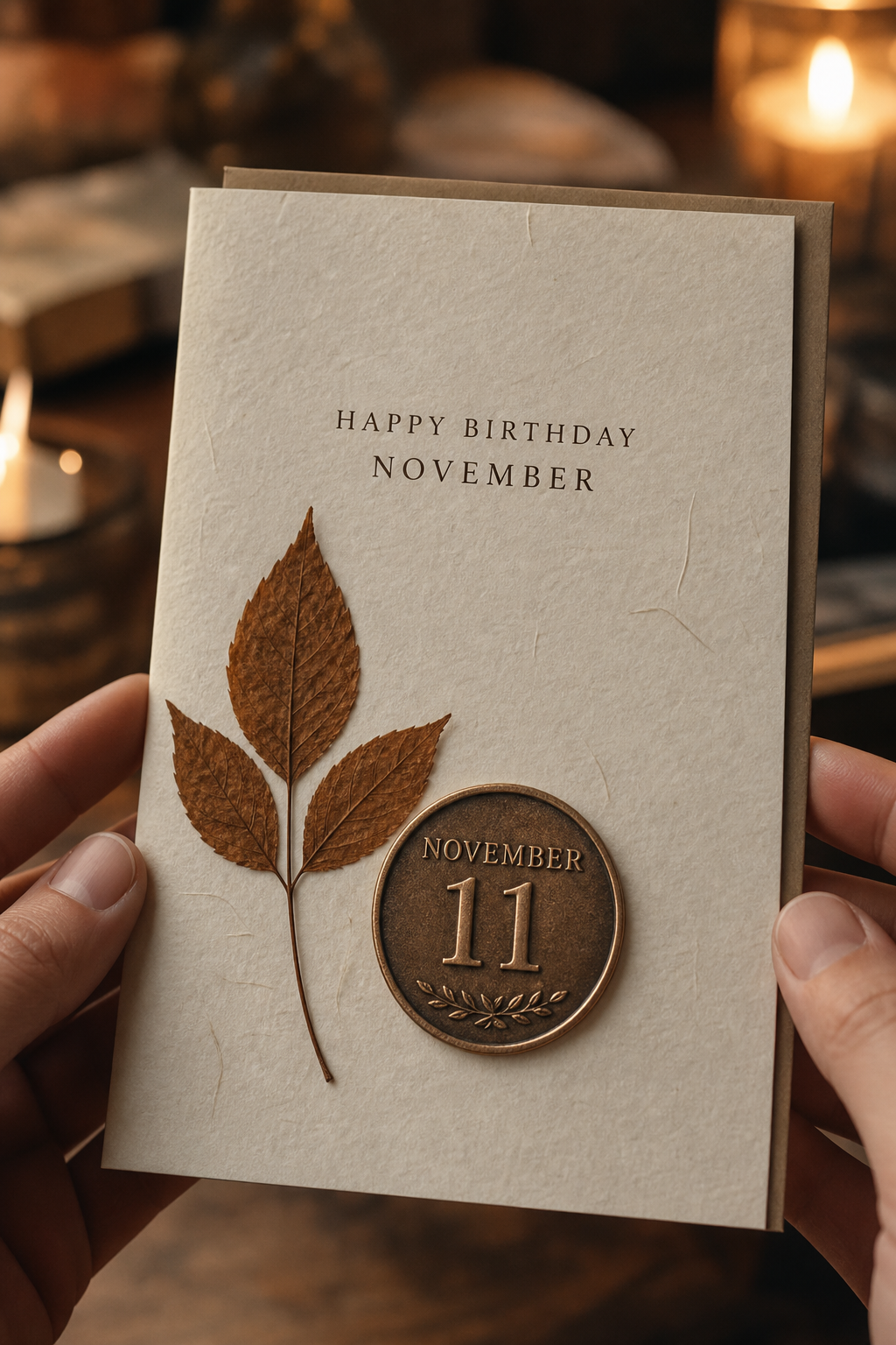 Classic editorial birthday card with date badge