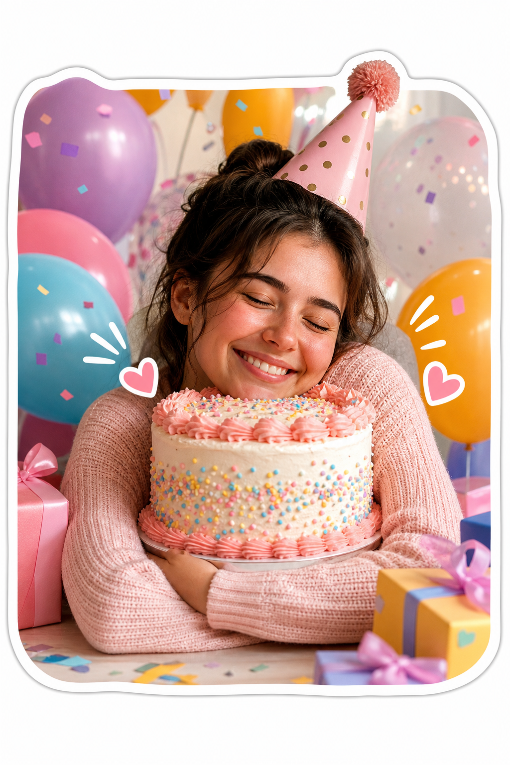Cute Celebration birthday cake meme generator style
