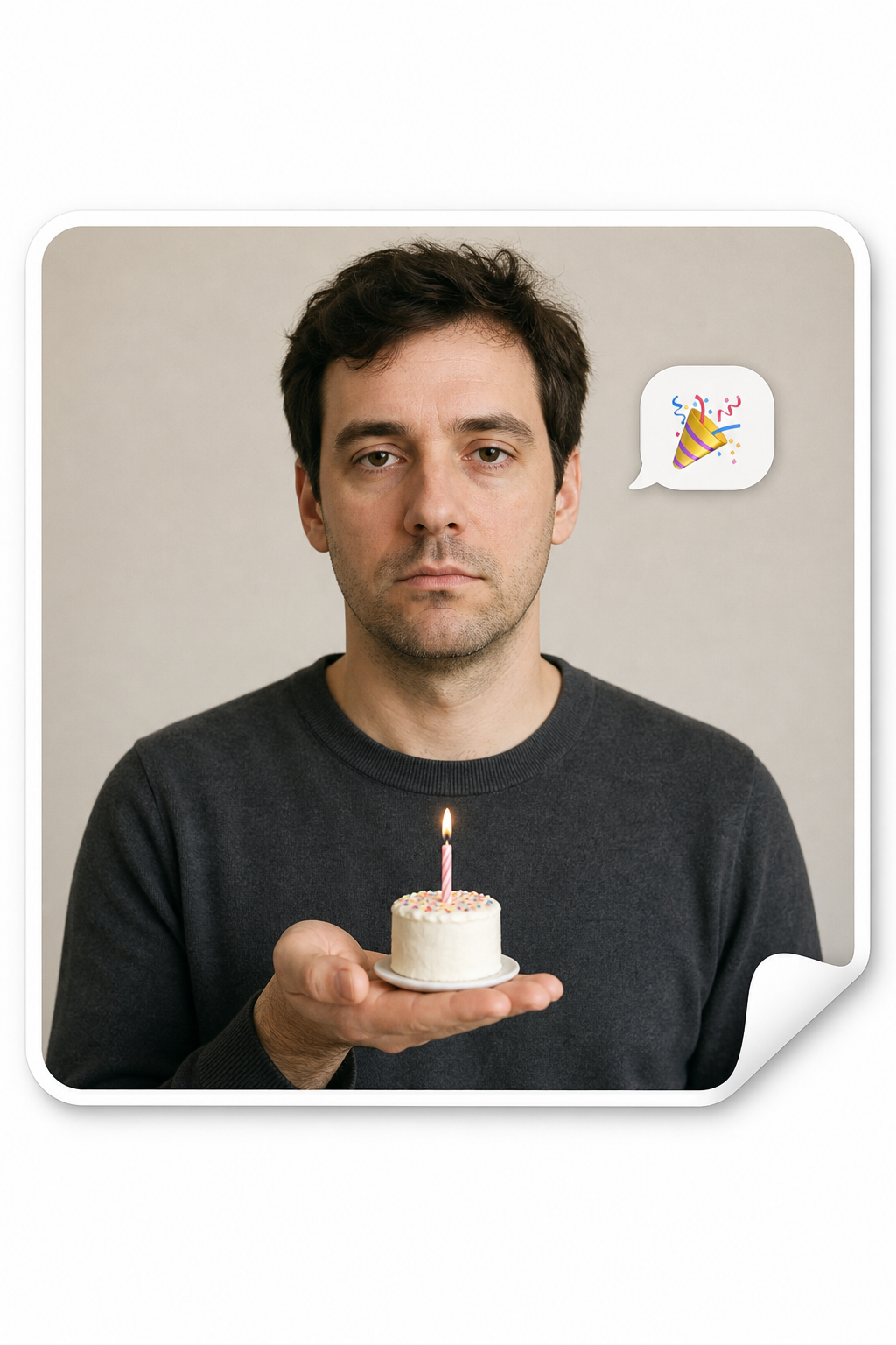 Minimal Caption funny birthday meme generator style