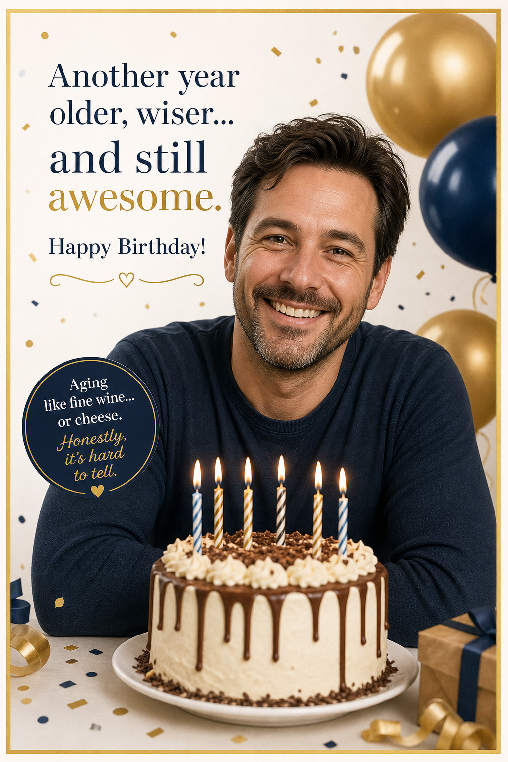 Clean Greeting Card birthday card meme generator style