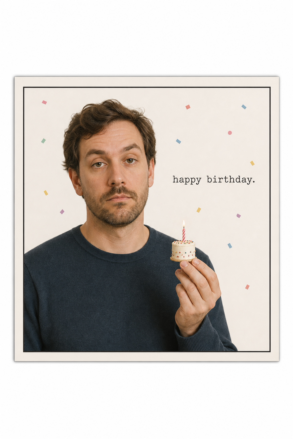 Minimal Funny birthday card meme generator style