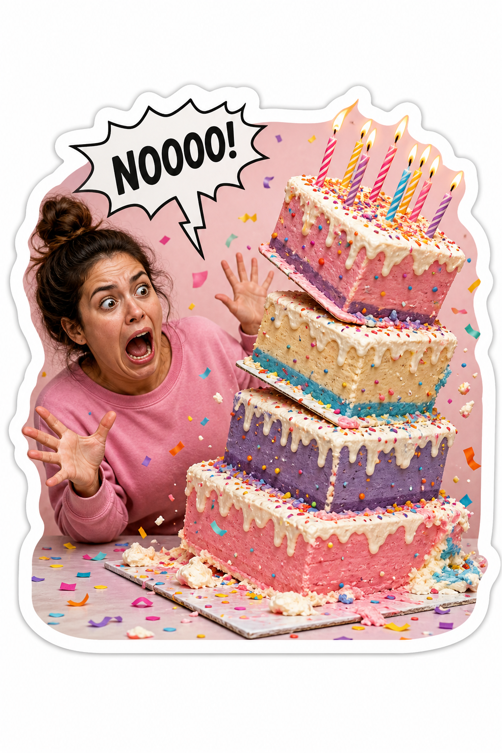 Cartoon Cake Drama birthday cake meme generator style